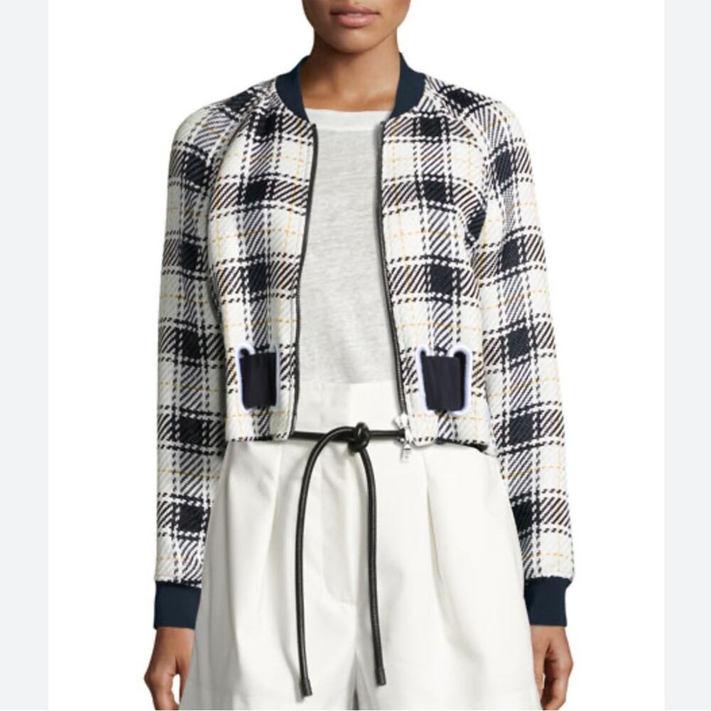3.1 Phillip Lim Black and White Plaid Jacket